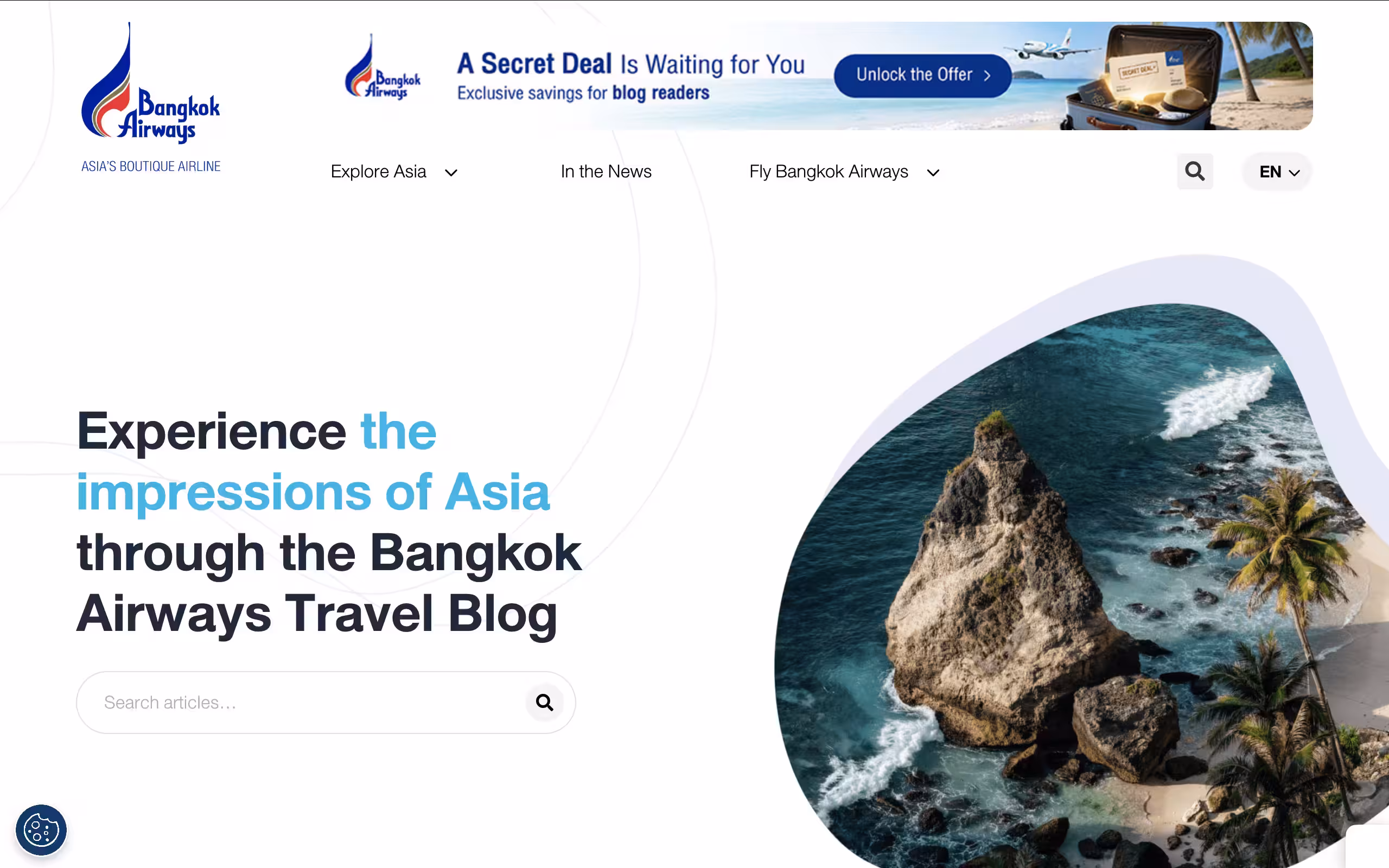 Bangkok Airways blog organic traffic growth case study by Inspira Digital Agency