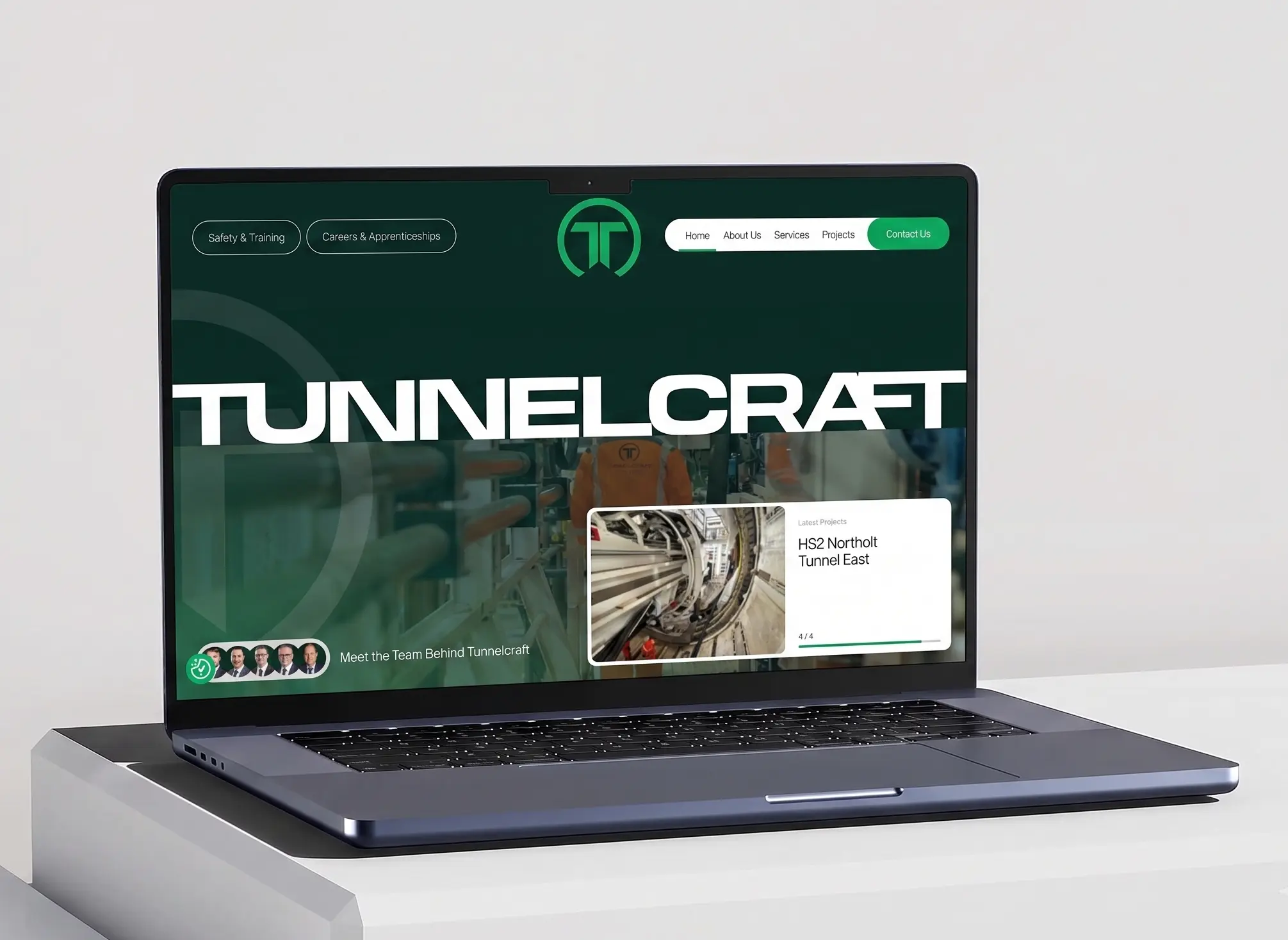 Responsive website designed by Inspira Digital Agency shown on a MacBook