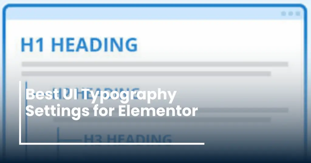 typography settings Elementor