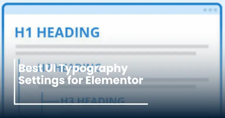 typography settings Elementor