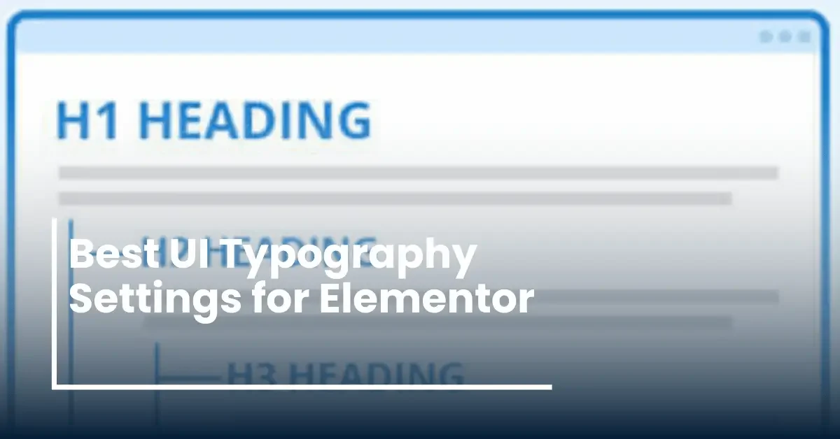 typography settings Elementor
